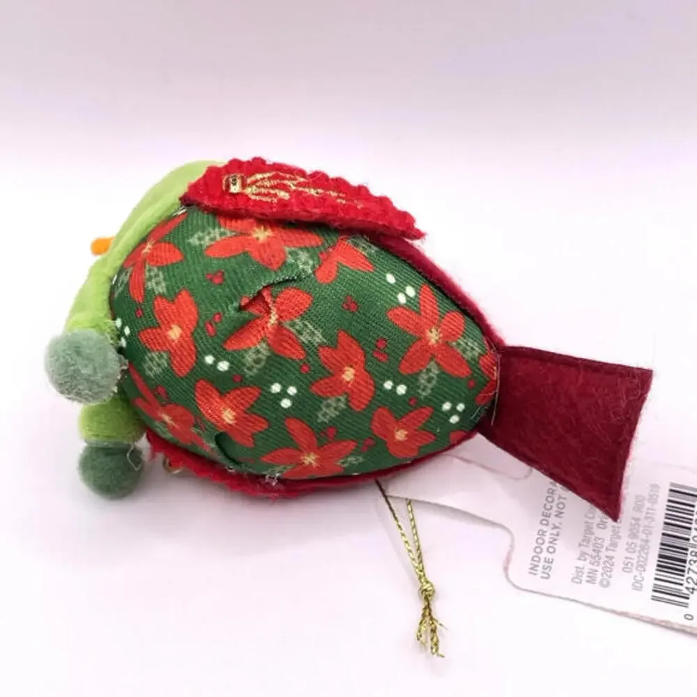 2024 Wondershop Featherly Friends Fabric‎ Bird Christmas Tree Ornament NEW
